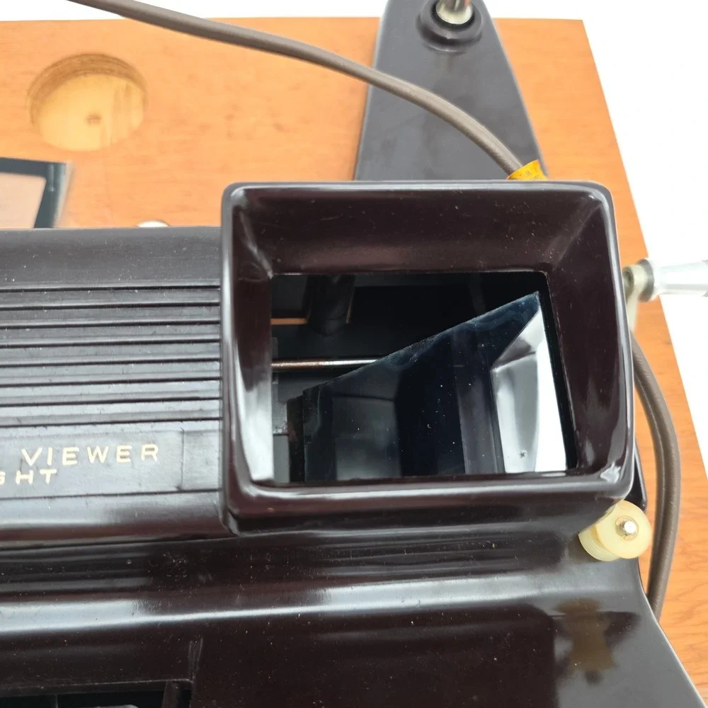 Kalart Editor Viewer Eight 8mm Film Movie Editor Brown Bakelite Wood Vintage Box
